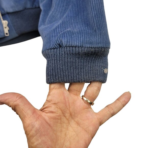 Vintage Woolrich Woman Slate Blue Corduroy Jacket S Poly Cotton Thinsulate USA - Picture 9 of 14